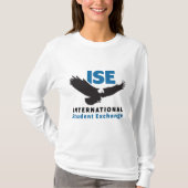 Dames Wit T-shirt met lange mouwen ISE Square Logo (Voorkant)