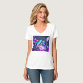 Dames Wit t-shitT-Shirt T-shirt (Voorkant volledig)