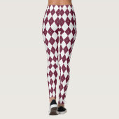 Dames witte argyle leggings (Achterkant)