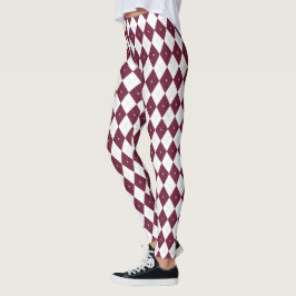 Dames witte argyle leggings