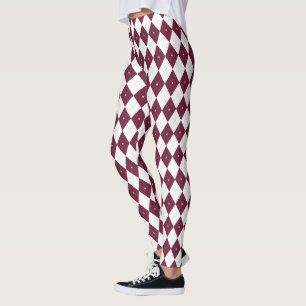 Dames witte argyle leggings