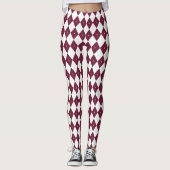 Dames witte argyle leggings (Voorkant)