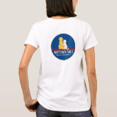 Dames Witte T-Shirt Naptown Tails Honden (Achterkant)