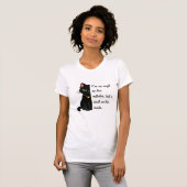 dames witte zwarte katten shirt (Voorkant volledig)