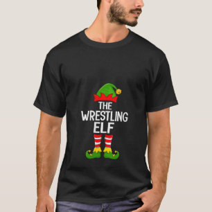 Dames Worstelen Elf Kerstmis Matching Familie Elf T-shirt