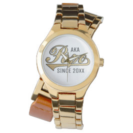 Dames Wraparound Gouden Horloge PoPo/Grootmoeder