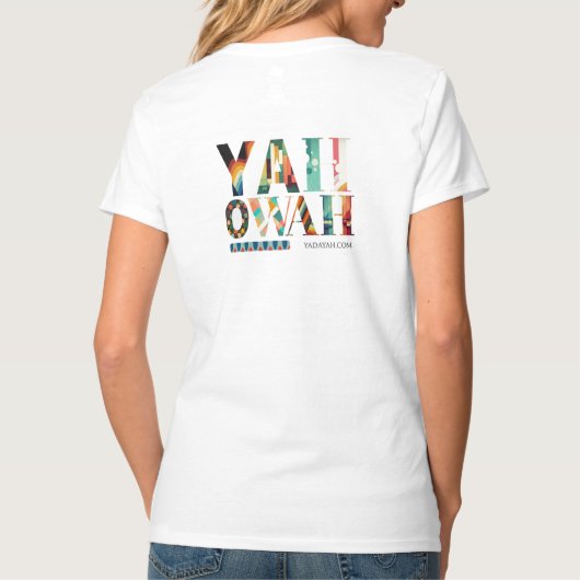 Dames Yahowah Design T-Shirt Katoen (Achterkant)