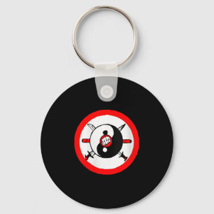 Dames Yin Yang Tai Chi Martial Arts Zwaard En Vis Sleutelhanger