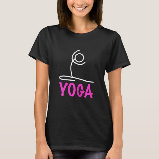 Dames Yoga Figuur 3 T-shirt (Voorkant)
