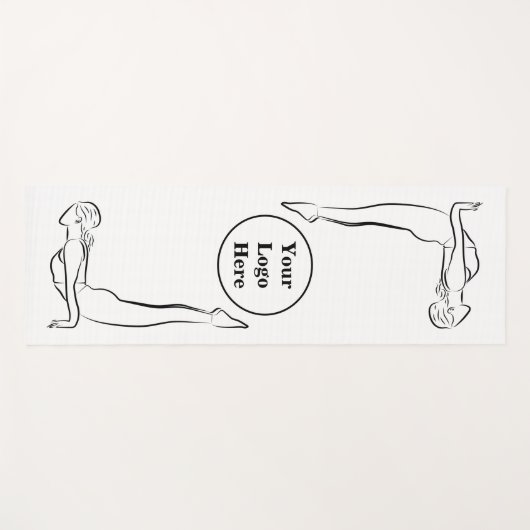 Dames Yoga Mat met het Afbeelding van de Dog Pose (Voorkant (horizontaal))