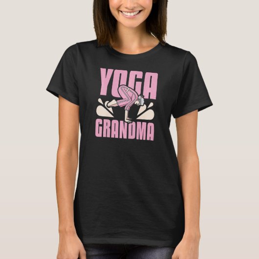 Dames Yoga Nana Oma T-shirt (Voorkant)