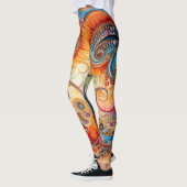 Dames yogakleding met kunst leggings (Links)