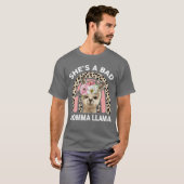 Dames Ze is een slechte moeder lama Moederdag Gesc T-shirt (Voorkant volledig)