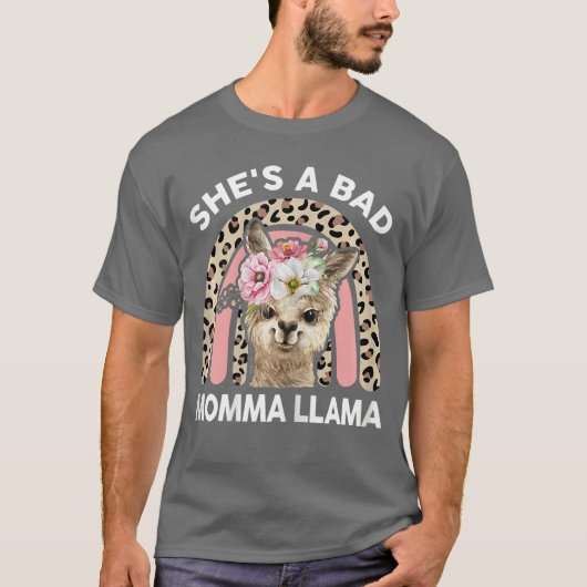 Dames Ze is een slechte moeder lama Moederdag Gesc T-shirt (Voorkant)
