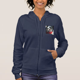 Dames zip Hoodie, Cute Dog Foto K-Cee Hoodie