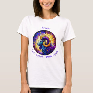 Dames Zodiac T Shirt, Ram Ram, Horoscoop T-shirt