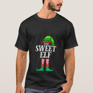 Dames Zoete Elf Bijpassende Familie Groep Kerst P T-shirt