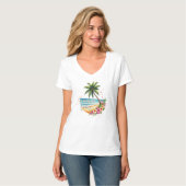 Dames Zomer Vibes Strand T-shirt (Voorkant volledig)
