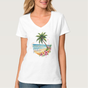 Dames Zomer Vibes Strand T-shirt