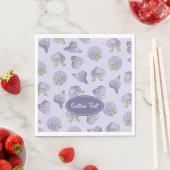 Dames zomerhoeden lila servet (Insitu)