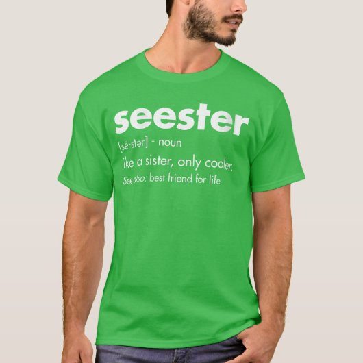 Dames zust Definitie Moeder Zus Vriendin zuster T-shirt (Voorkant)