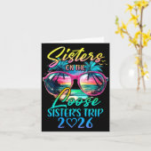 Dames Zusters Ter Loose Zustersreis 2026 Grappig Kaart (Gele Bloem)