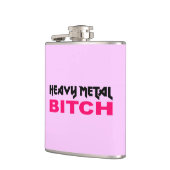 Dames zware metalen kolf heupfles (Links)