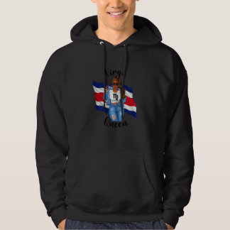 Dames Zwart Dames Costa Ricaanse Koningin Maagd Zo Hoodie