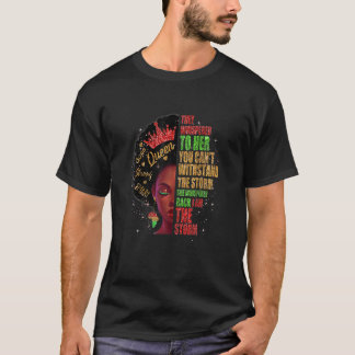 Dames Zwarte Geschiedenis Maand Afro Melanine Koni T-shirt