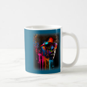 Dames zwarte koningin melanine druipende kunst zwa koffiemok