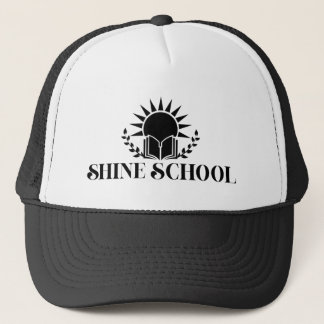 dames zwarte logo trucker pet