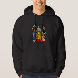 Dames Zwarte Mexicaanse Dames Halve Mexicaanse Spa Hoodie