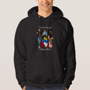Dames Zwarte Mexicaanse Verhoogde Antiguan Bloed A Hoodie