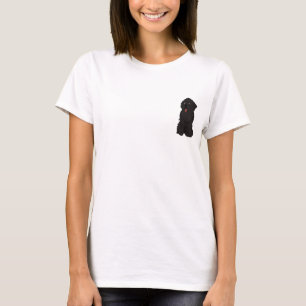 Dames Zwarte Newfoundlander grafische afbeelding T-shirt