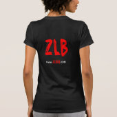 Dames zwarte Zombies Love Bacon T-shirt (Achterkant)