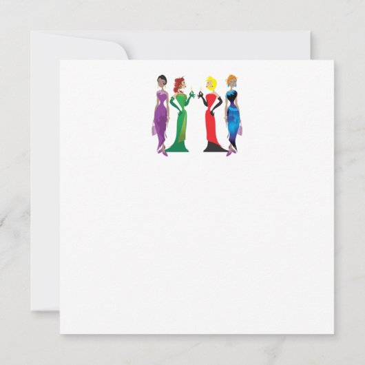 Damesavond Aangepaste Uitnodiging (Achterkant)