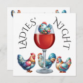 DAMESAVOND, enz. Uitnodiging (Voorkant / Achterkant)