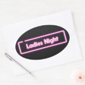 Damesavond Neon LED Bord    Ovale Sticker (Envelop)