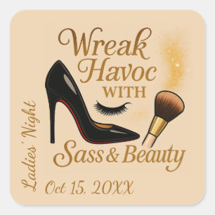 Damesavond Sassy Brengt Onheil Glam Sticker