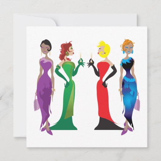 Damesavond Uitnodiging op Maat (Voorkant)