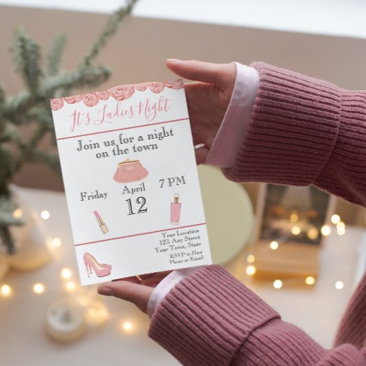 Damesavond vrijgezellenfeest uitnodiging