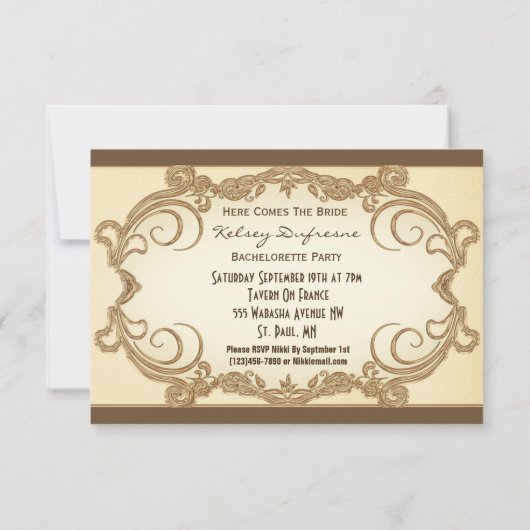  Damesbachelorette of Birthday Uitnodiging (Achterkant)