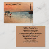 Damesbaden, Scheveningen, Nederland Visitekaartje (Voorkant / Achterkant)