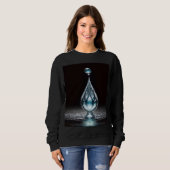 Damesbasis T-shirt met capuchon (Voorkant volledig)