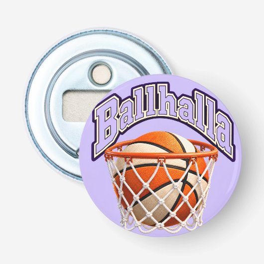 Damesbasketbal BallHalla Button Flesopener (Voorkant)