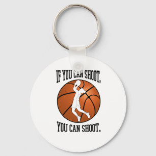 Damesbasketbal inspiratie - Als je kan schieten Sleutelhanger