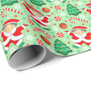 Damesbasketbal Kerstcadeau Cadeaupapier