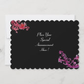 DAMESBLAUW MASKER Carnavalsfeest, Rode Draaikolken Kaart (Achterkant)