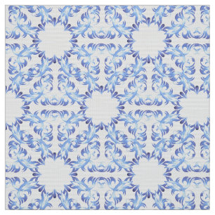 damesblauw patroon stof