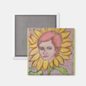damesbloem magneet (Voorkant / Achterkant)